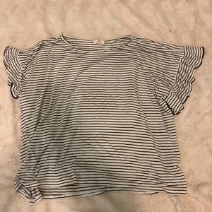 Black and white stripe top